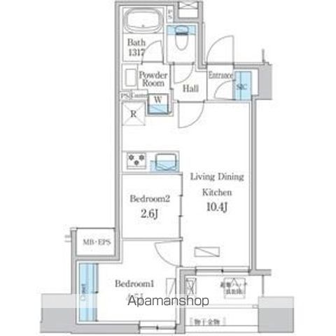 デュオフラッツ今池フレナの間取り