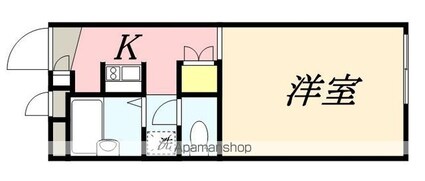 アゼリア[1K/19.87m2]の間取図