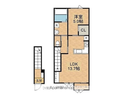 Ｆｉｏｔｔｏ（フィオット）[1LDK/55.05m2]の間取図