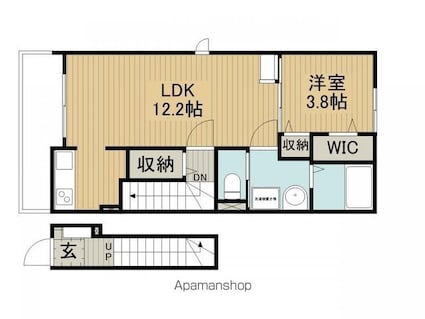 サニーガーデンＲ　Ａ[1LDK/42.56m2]の間取図