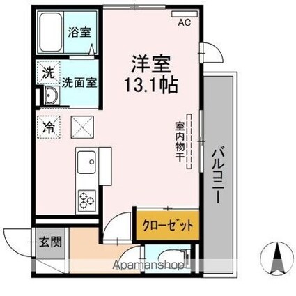 ラ・ルーチェ[1R/33.52m2]の間取図