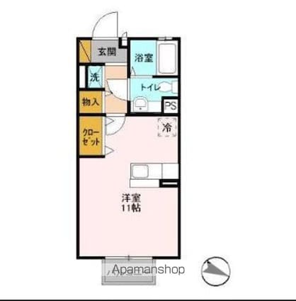 プレジール　Ⅱ[1R/29.91m2]の間取図