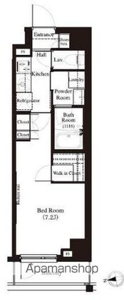 アーバンパーク江古田の森[1K/25.52m2]の間取図
