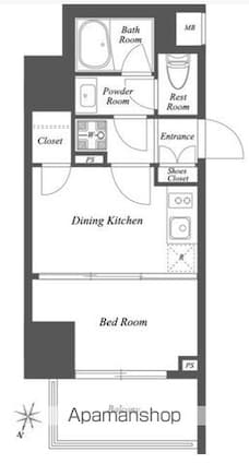 ブランシエスタ雑司が谷[1DK/25.46m2]の間取図