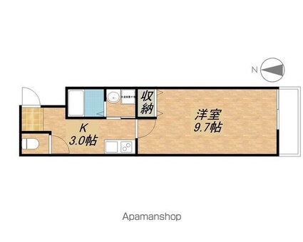 ＭＡＩＳＯＮ　ＤＯＵＣＥ浜大津[1K/29.52m2]の間取図
