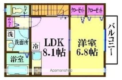 ナリトモ仁戸名Ｄ[1LDK/41.22m2]の間取図