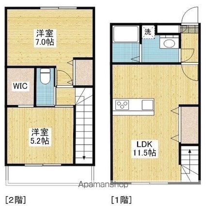 アルト北斎院[2LDK/59.62m2]の間取図