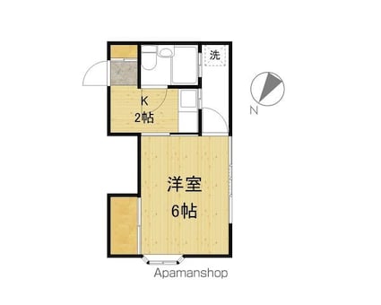 ミルキーハウス[1R/19m2]の間取図