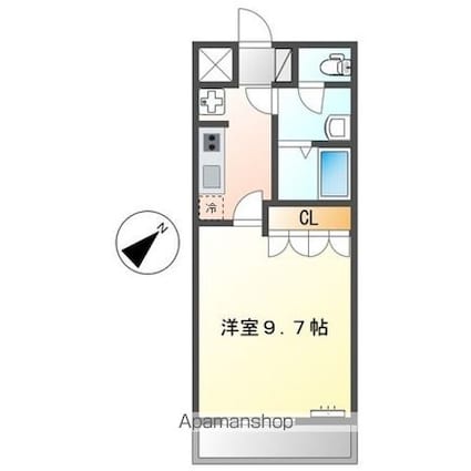 アーバンコーポラス土山[1K/29.75m2]の間取図