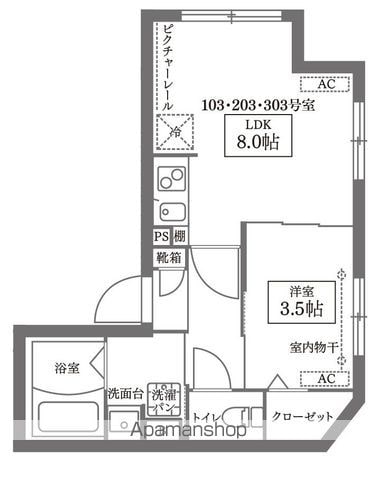 COCOCUBE南長崎の間取り写真