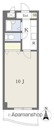 アルファガーデン[1K/28.35m2]の間取図
