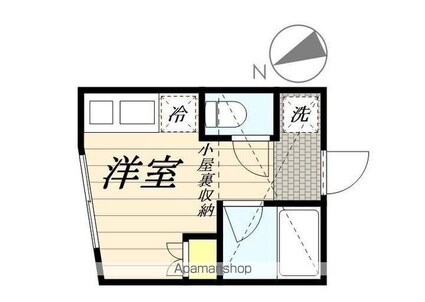 プライムテラス立川羽衣町[1R/12.53m2]の間取図