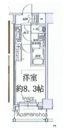 アイル東京向島参番館[1K/26.25m2]の間取図