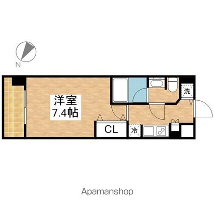 セノアタワー泉[1K/24.9m2]の間取図