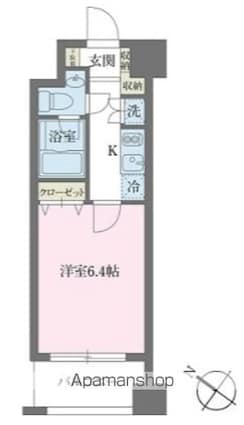 ＫＤＸレジデンス森下千歳[1K/21.11m2]の間取図