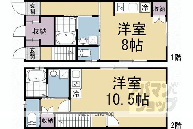 東海道本線 西大路駅 徒歩12分 2階建 築10年の間取り写真