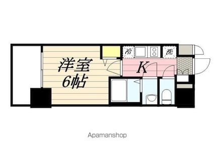 プレサンス岐阜ゼクシス[1K/21.09m2]の間取図