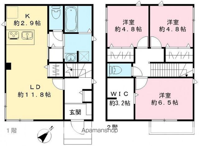 戸田市 2階建 新築の間取り写真