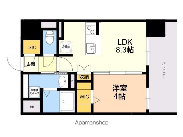 SーRESIDENCE博多駅東AWESOMEの間取り写真
