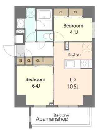 ＳーＲＥＳＩＤＥＮＣＥ板橋大山ｂｒｉｍ[2LDK/50.65m2]の間取図