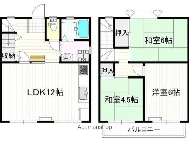 東京都日野市平山２丁目[3LDK/68.04m2]の間取図