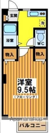 アサカマンション[1K/25m2]の間取図