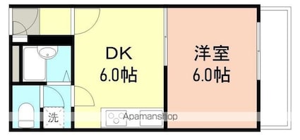 和歌山県和歌山市有本[1DK/26.6m2]の間取図