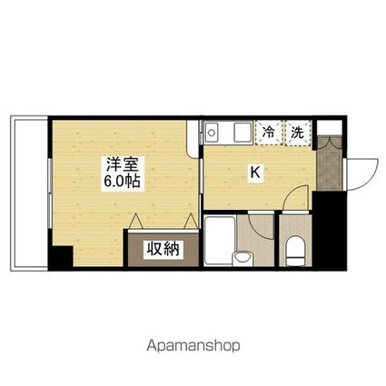 Ｌ’ａ　ｌｌｕｒｅ舟入[1K/23.76m2]の間取図