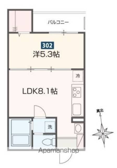 ＭＥＬＤＩＡ新宿[1LDK/30.27m2]の間取図