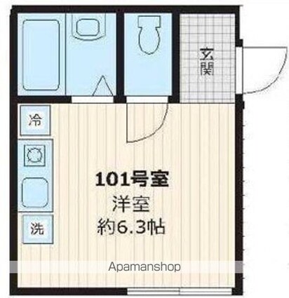 ブルーレジデンス上板橋Ⅰ[1R/15.18m2]の間取図