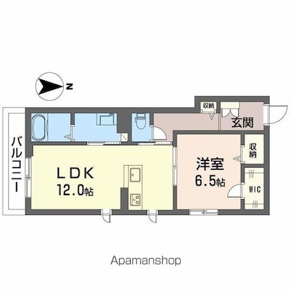 シャーメゾン黒田[1LDK/49.19m2]の間取図