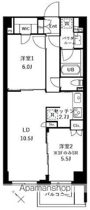 ザ・ケンジントン・レジデンスときわ台[2LDK/56.16m2]の間取図