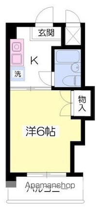 アーバン大手町[1K/21.45m2]の間取図