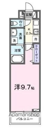 Ｗｅｓｔ　Ｐｒｉｍａｒｙ[1K/28.87m2]の間取図
