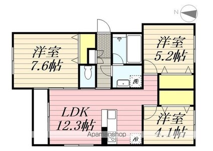 トレ・アルコバレーノ中央[3LDK/63.18m2]の間取図