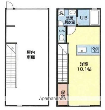 ガレージハウス市小路[1R/27.15m2]の間取図