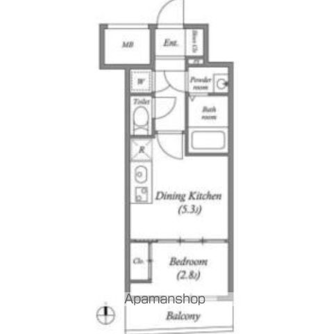 大阪市西区西本町のマンションの間取り