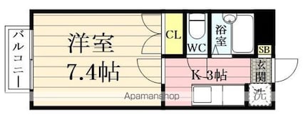 マルドロール[1K/24m2]の間取図