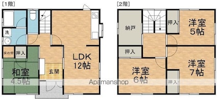長野県安曇野市三郷明盛[4LDK/110m2]の間取図