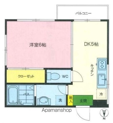 東京都新宿区新宿７丁目[1DK/27.43m2]の間取図