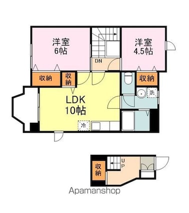 広島県福山市駅家町大字万能倉[2LDK/58.53m2]の間取図