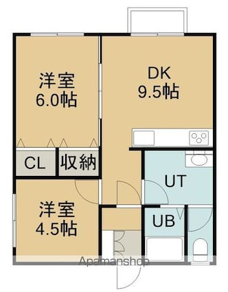 和光マンション[2DK/47.89m2]の間取図