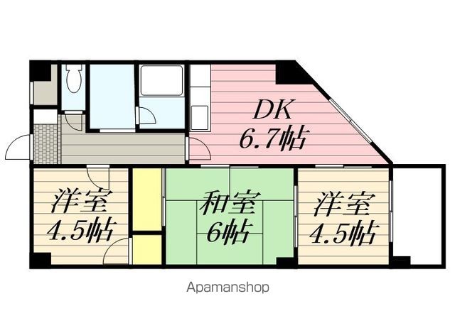 和歌山市紀三井寺のマンションの間取り