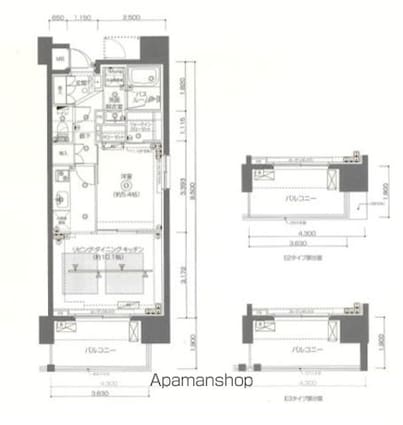 ＺＯＯＭ日本橋蛎殻町[1LDK/40.84m2]の間取図