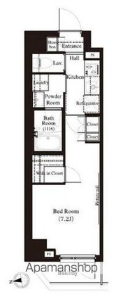 アーバンパーク江古田の森[1K/25.52m2]の間取図