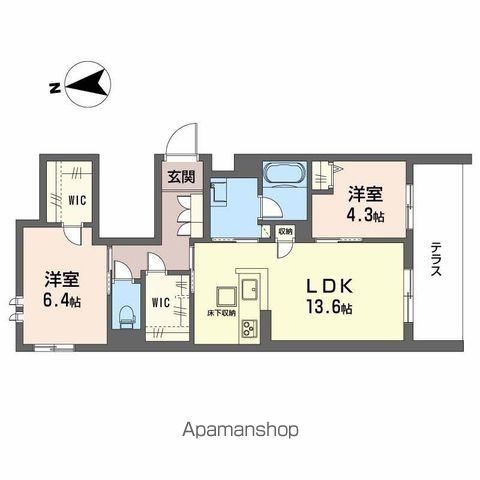 シャーメゾン ブルーム 楠葉の間取り写真