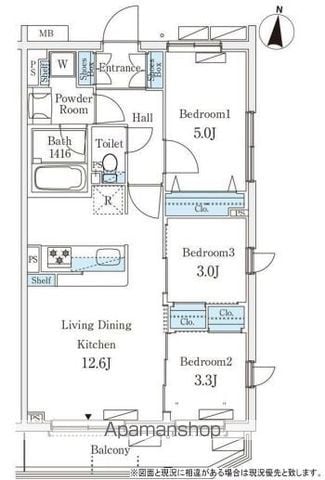 【杉並区堀ノ内のマンションの間取り】