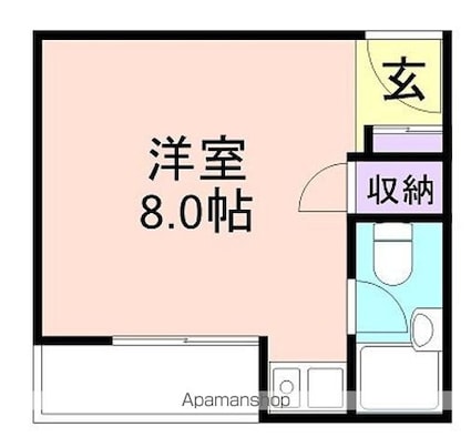 和歌山県和歌山市手平出島[1R/18.84m2]の間取図