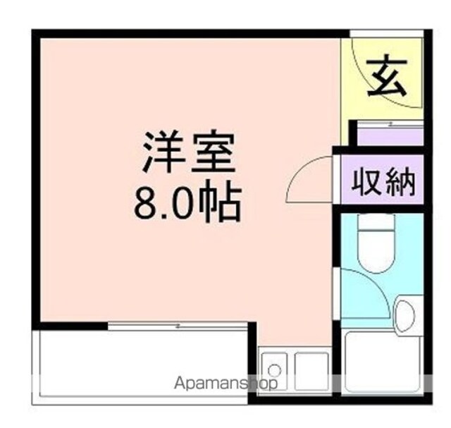 和歌山県和歌山市手平出島[1R/18.84m2]の間取図
