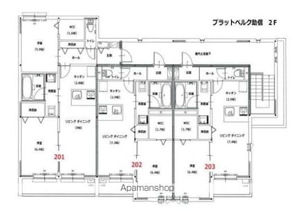 ブラットベルク助信[1LDK/42.3m2]の間取図